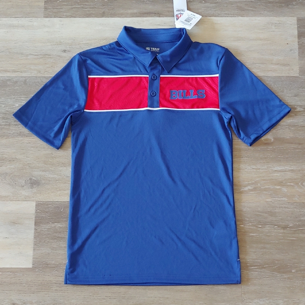NWT NFL Buffalo Bills Men's Polo Shirt Blue Size S